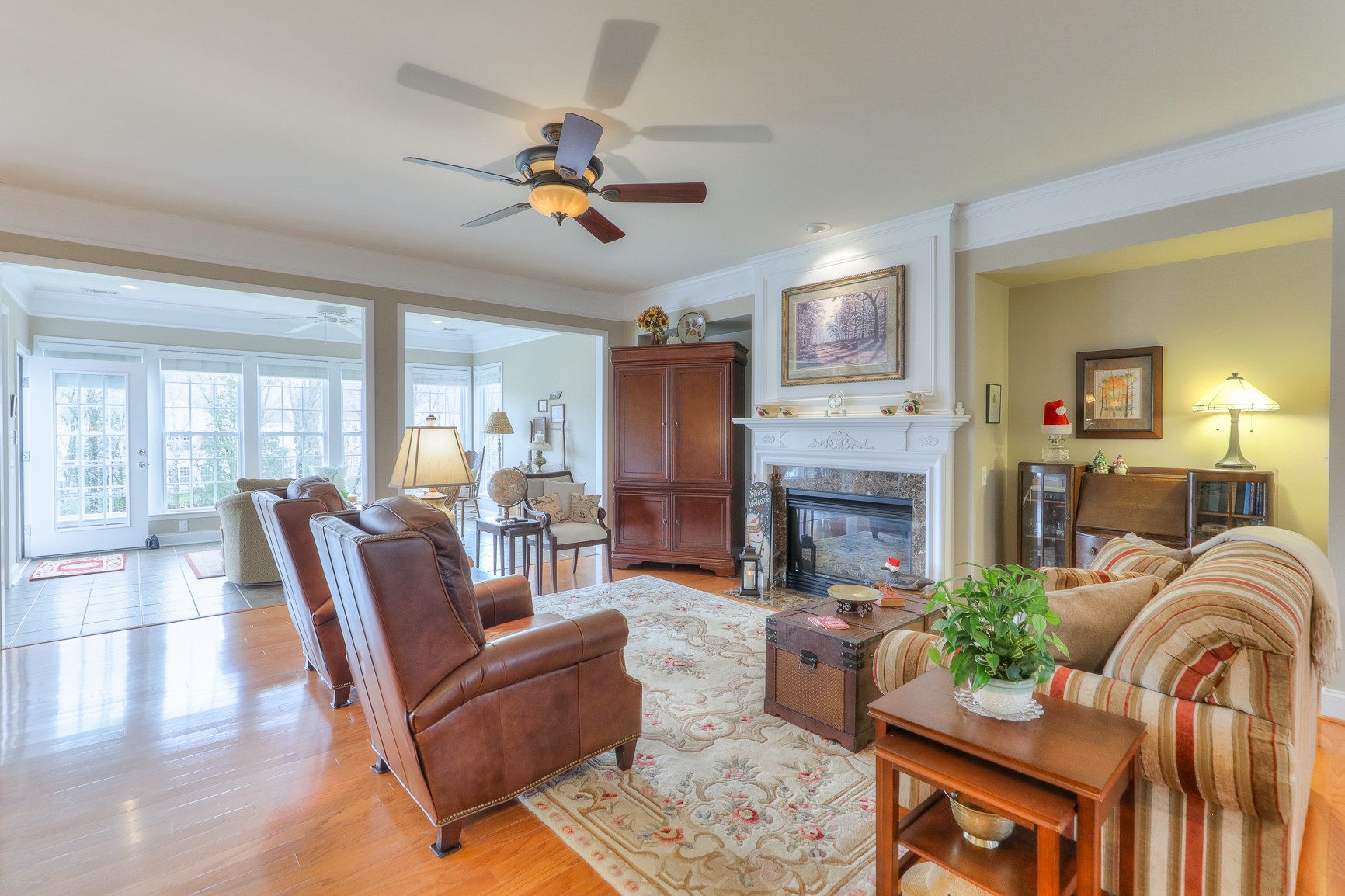 514 Bugler Road Mount Juliet, TN 37122 - Photo 10 of 45 a living room with fireplace furniture and a flat screen tv