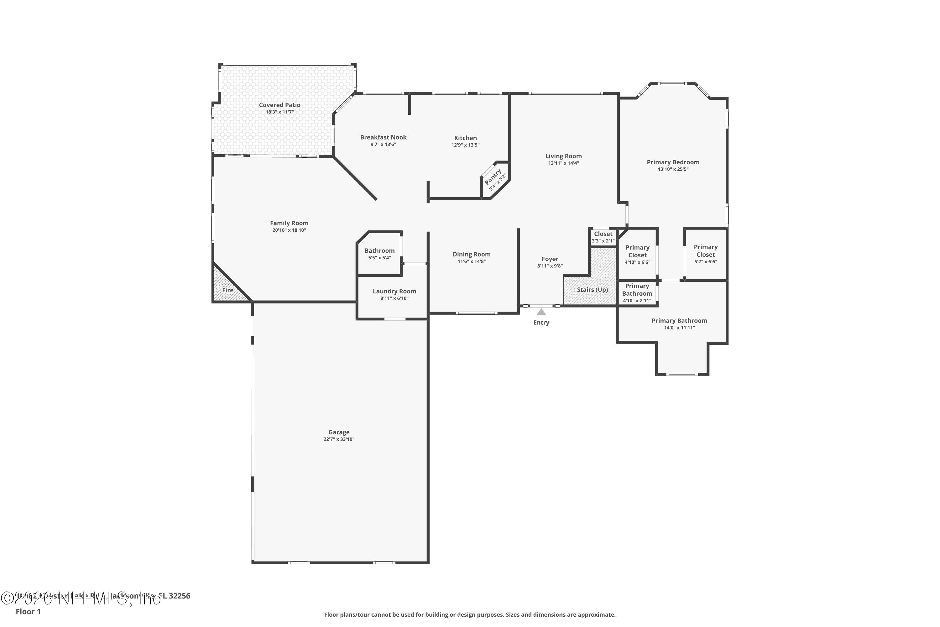 10082 Chester Lake Road East Jacksonville, FL 32256 - Photo 65 of 65 Floor Plan - 1st Floor