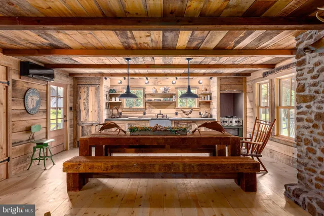 a view of a living room with furniture