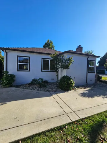 a backyard of a house