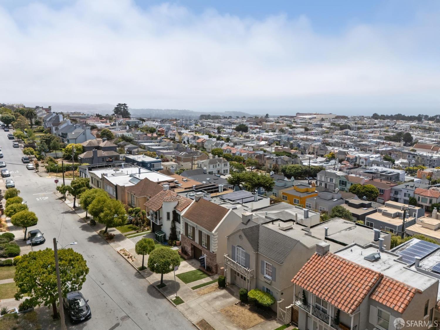 1867 15th Avenue San Francisco, CA 94122 - Photo 65 of 75 an aerial view of a city with lots of residential buildings