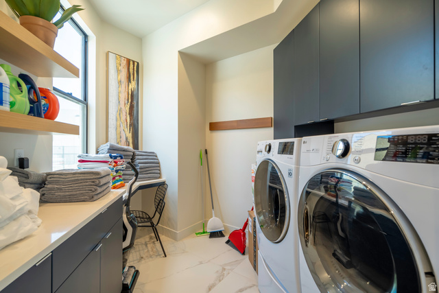 3606 South Cypress Road Hurricane, UT 84737 - Photo 44 of 69 Laundry room featuring cabinet space and separate washer and dryer