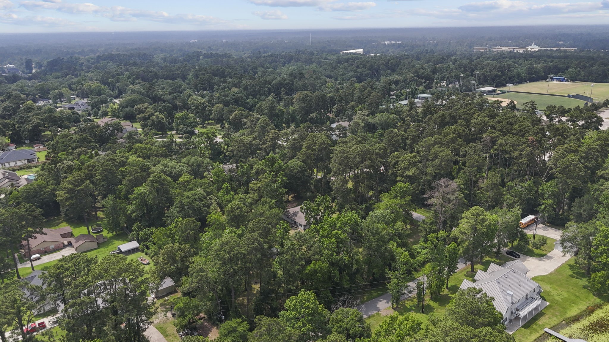2395 Southline Road Conroe, TX 77384 - Photo 25 of 44 a view of a big yard and mountain