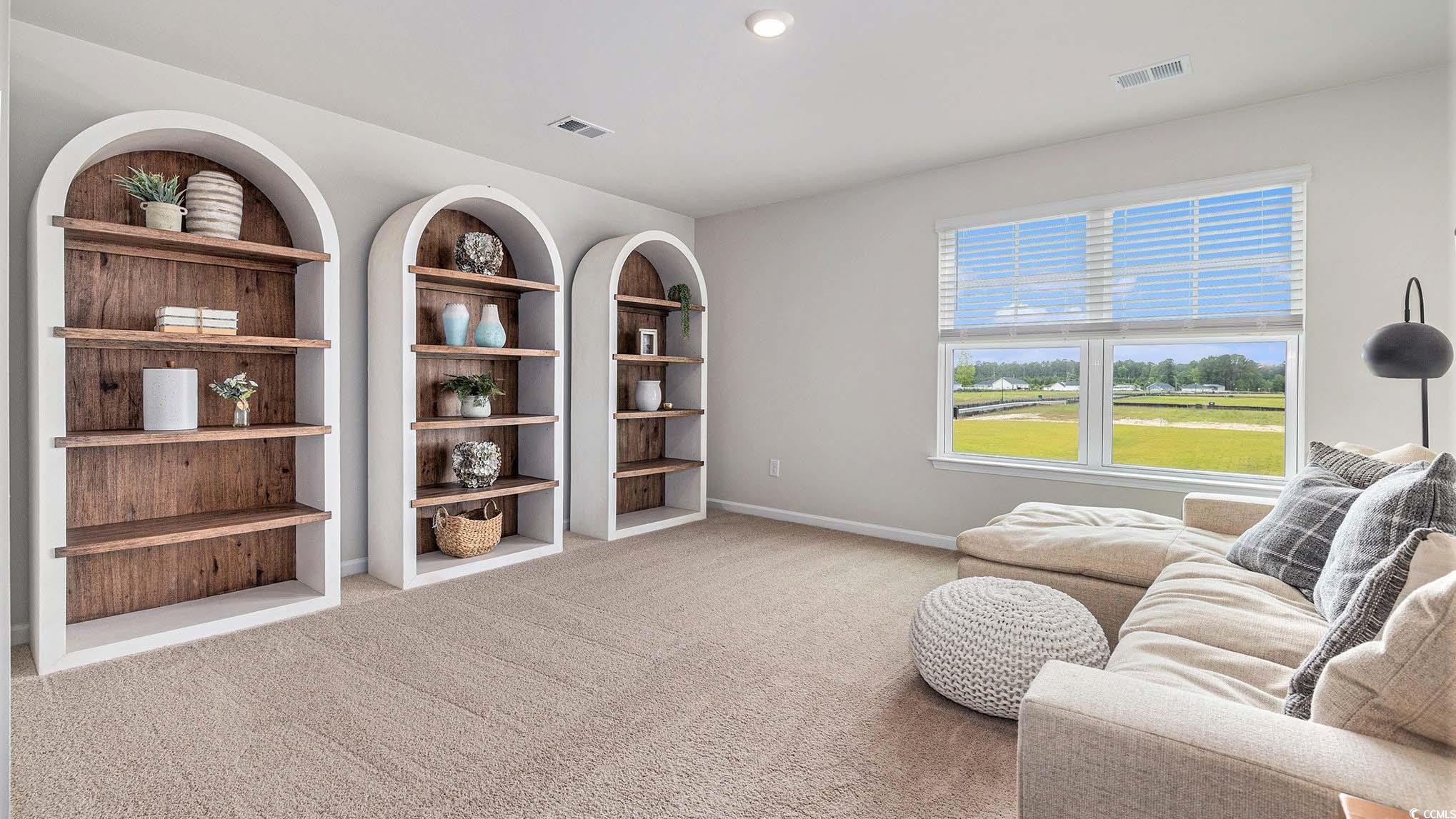 344 Skyward Street Myrtle Beach, SC 29588 - Photo 17 of 22 Sitting room with light carpet and recessed lighting