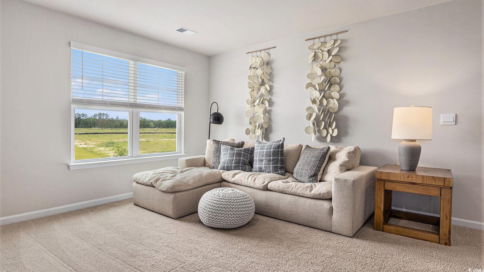 344 Skyward Street Myrtle Beach, SC 29588 - Photo 18 of 22 Living area featuring carpet floors