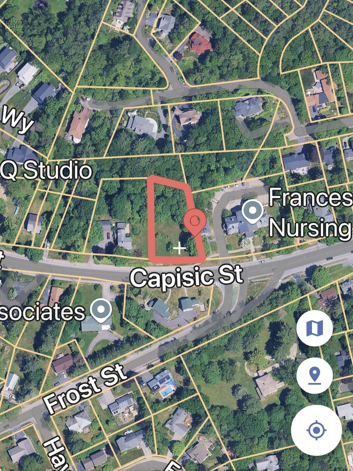 63 A Capisic Street Portland, ME 04102 - Photo 11 of 13 Lot Lines Satellite View Zoomed Out