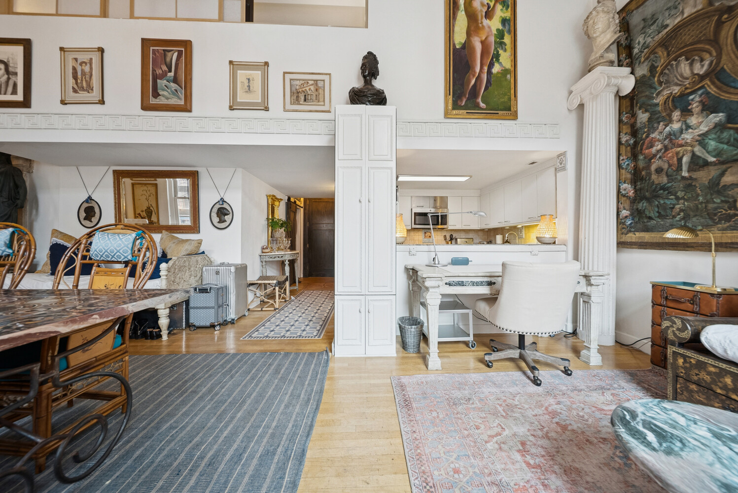 240 Centre Street, Unit 3B Manhattan, NY 10013 - Photo 11 of 20 a living room with furniture and wooden floor