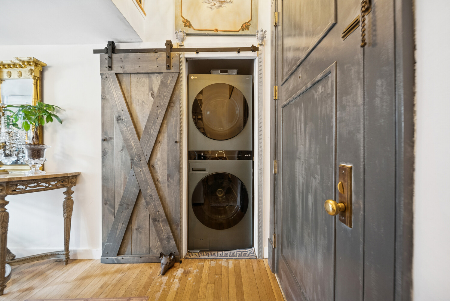 240 Centre Street, Unit 3B Manhattan, NY 10013 - Photo 13 of 20 a utility room with dryer and washer