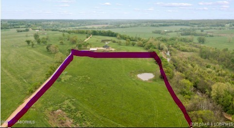 Shaw Road Olean, MO 65064 - Photo 2 of 6 Side View with boundary line