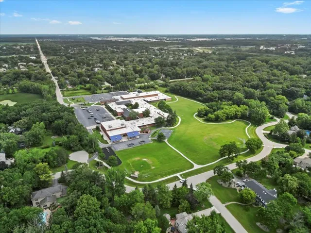 a view of a trees with a yard
