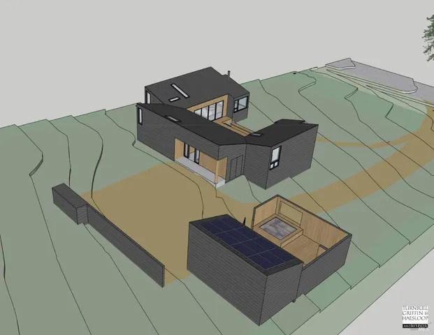 a view of a living room area with furniture