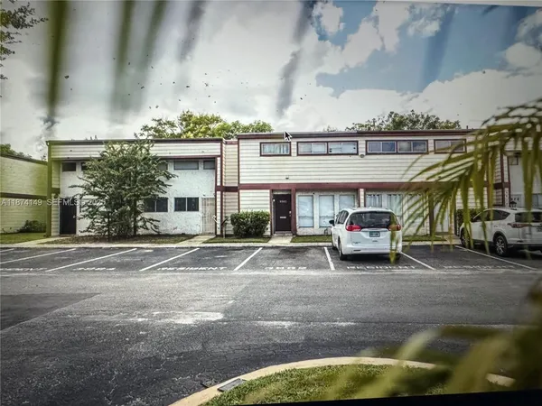 a view of a car parked in garage