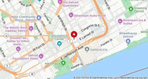 $1,395 | 555 Brush Street, Unit 1215, Detroit, MI 48226