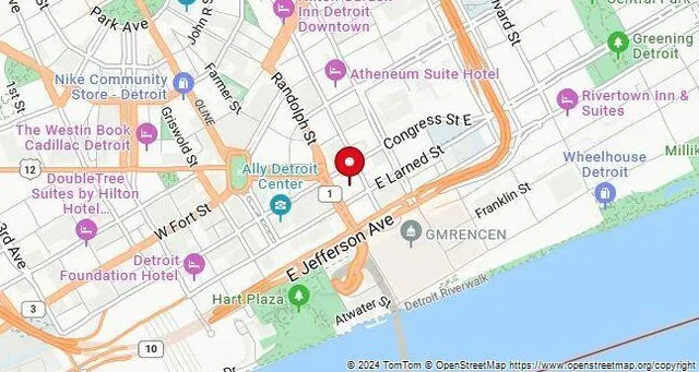 $1,395 | 555 Brush Street, Unit 1215, Detroit, MI 48226