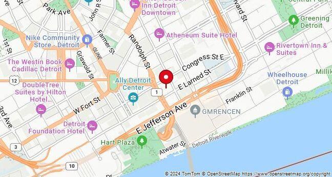 555 Brush Street, Unit 1215 Detroit, MI 48226 - Photo 3 of 4 555 millie on brush map