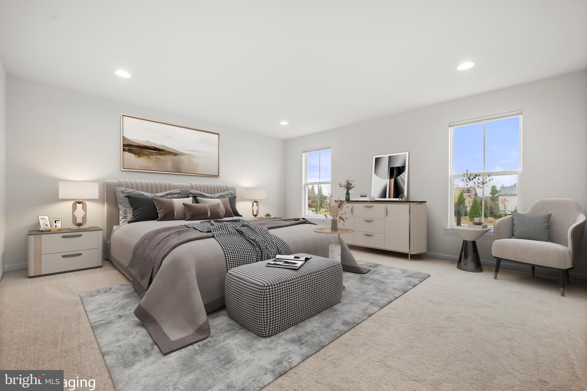 9516 Kimbleton Hall Loop Manassas Park, VA 20111 - Photo 20 of 51 a spacious bedroom with a bed and a couch
