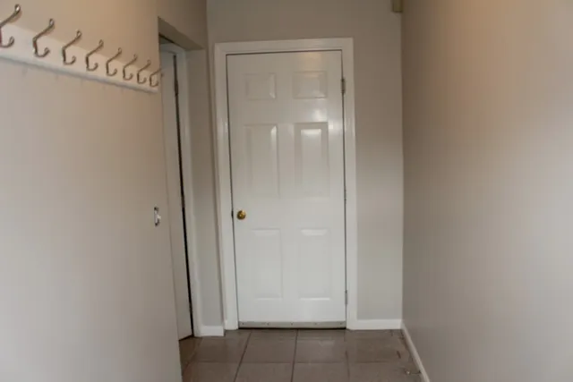 a view of an front door