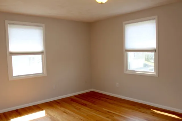 an empty room with a window