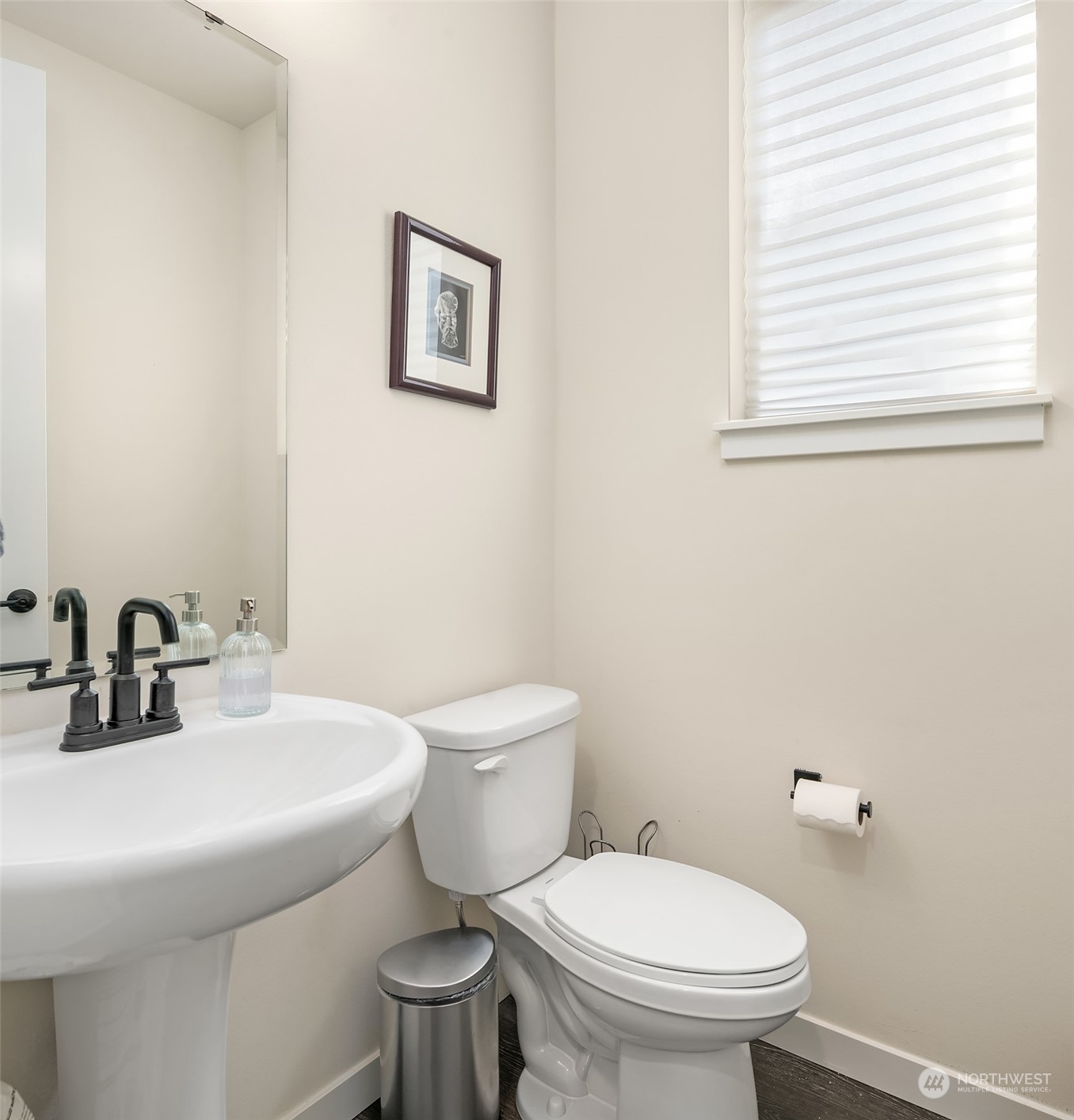 616 237th Place Southeast, Unit B Bothell, WA 98021 - Photo 17 of 33 a bathroom with a sink mirror and toilet