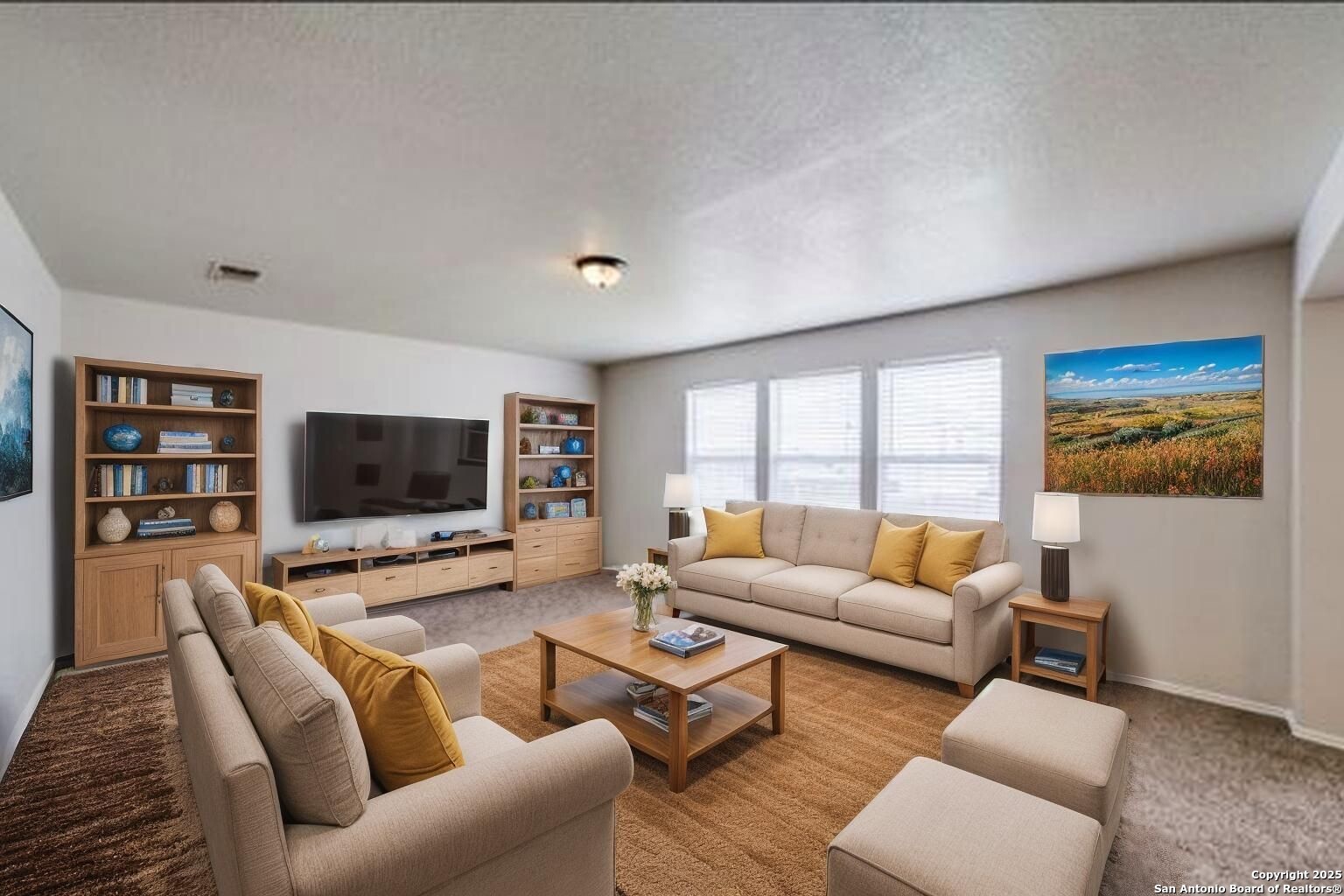 5616 Poppy Seed Run Leon Valley, TX 78238 - Photo 9 of 42 a living room with furniture and a flat screen tv