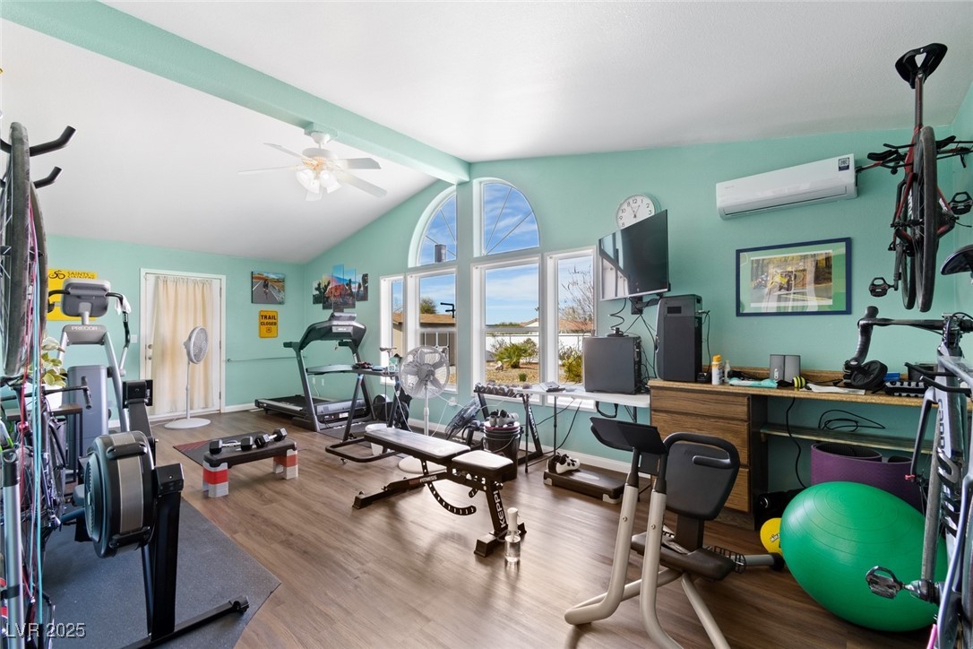 5782 Saddletree Road Pahrump, NV 89061 - Photo 16 of 30 336sf +/- den used as a gym, with exterior door and split a/c