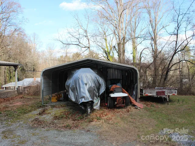 a backyard of a house