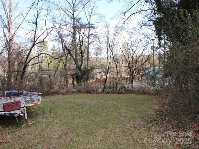 a view of backyard with trees