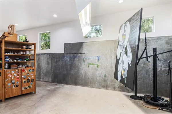 a bathroom with a bathtub and shower