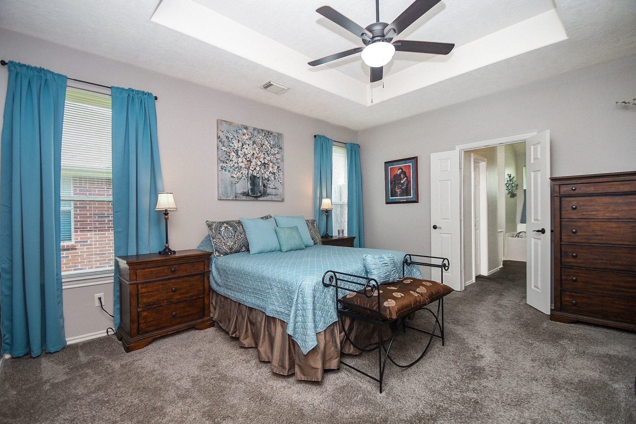 2402 Ligustrum Flower Drive Spring, TX 77388 - Photo 15 of 29 The primary bedroom features tray ceilings.