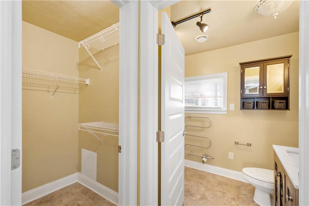 239 Ewing Road Carnegie, PA 15106 - Photo 7 of 19 Closet and Bath just off of main floor bedroom