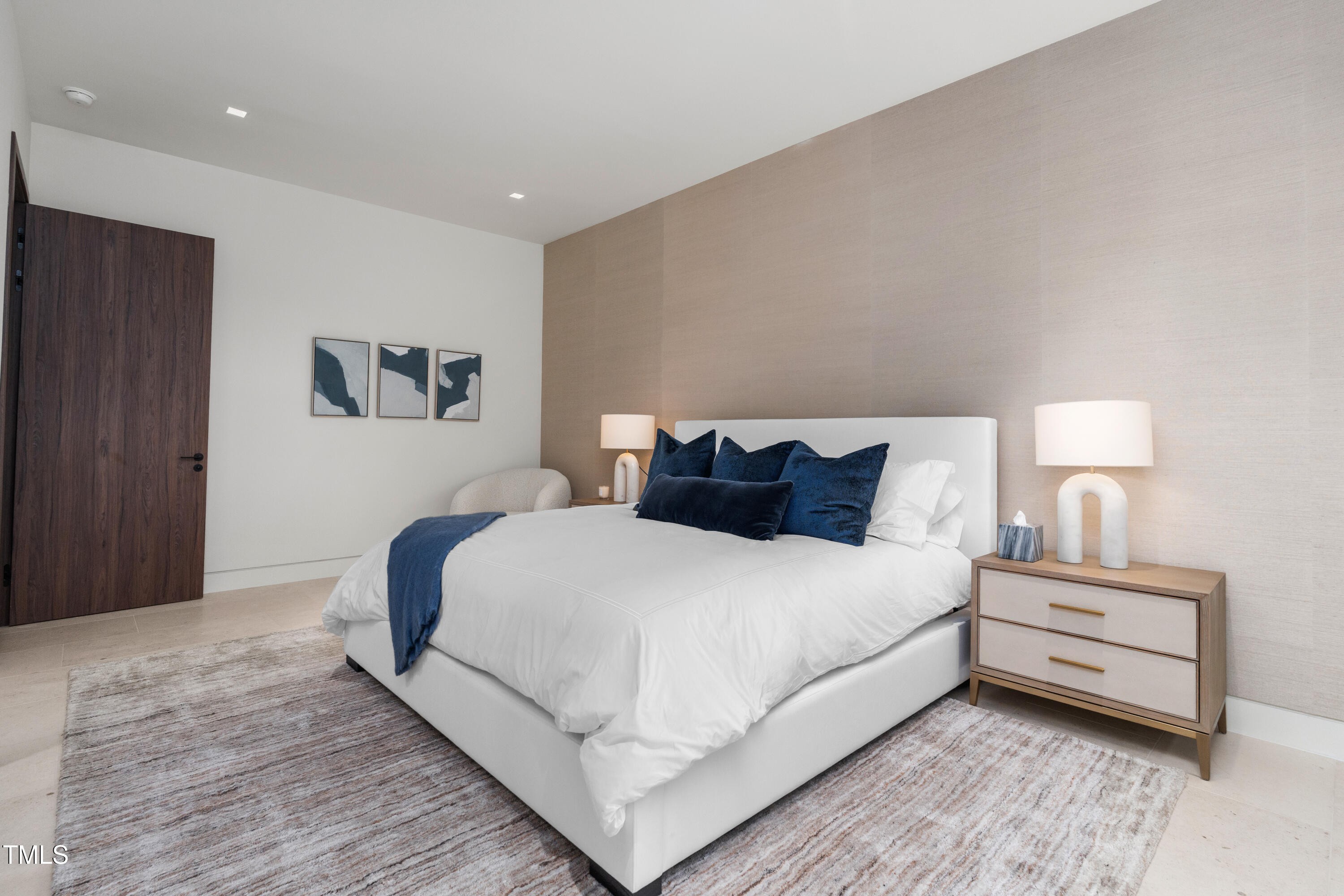 812 Stradella Road Raleigh, NC 27614 - Photo 26 of 35 a bedroom with a bed and a night stand