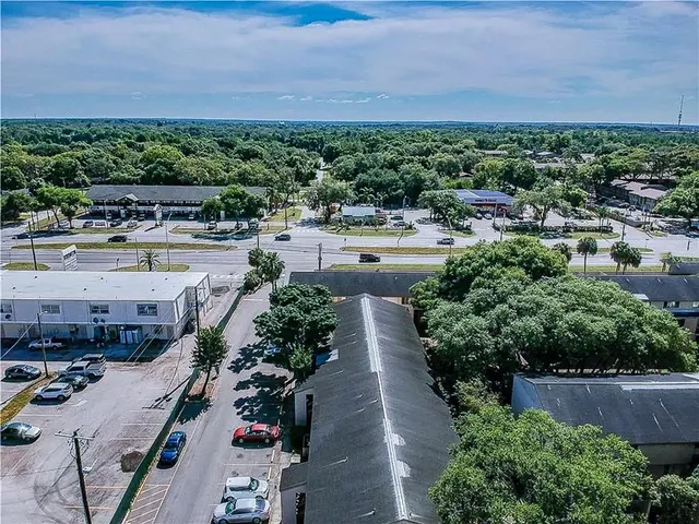 a view of a swimming pool and outdoor space