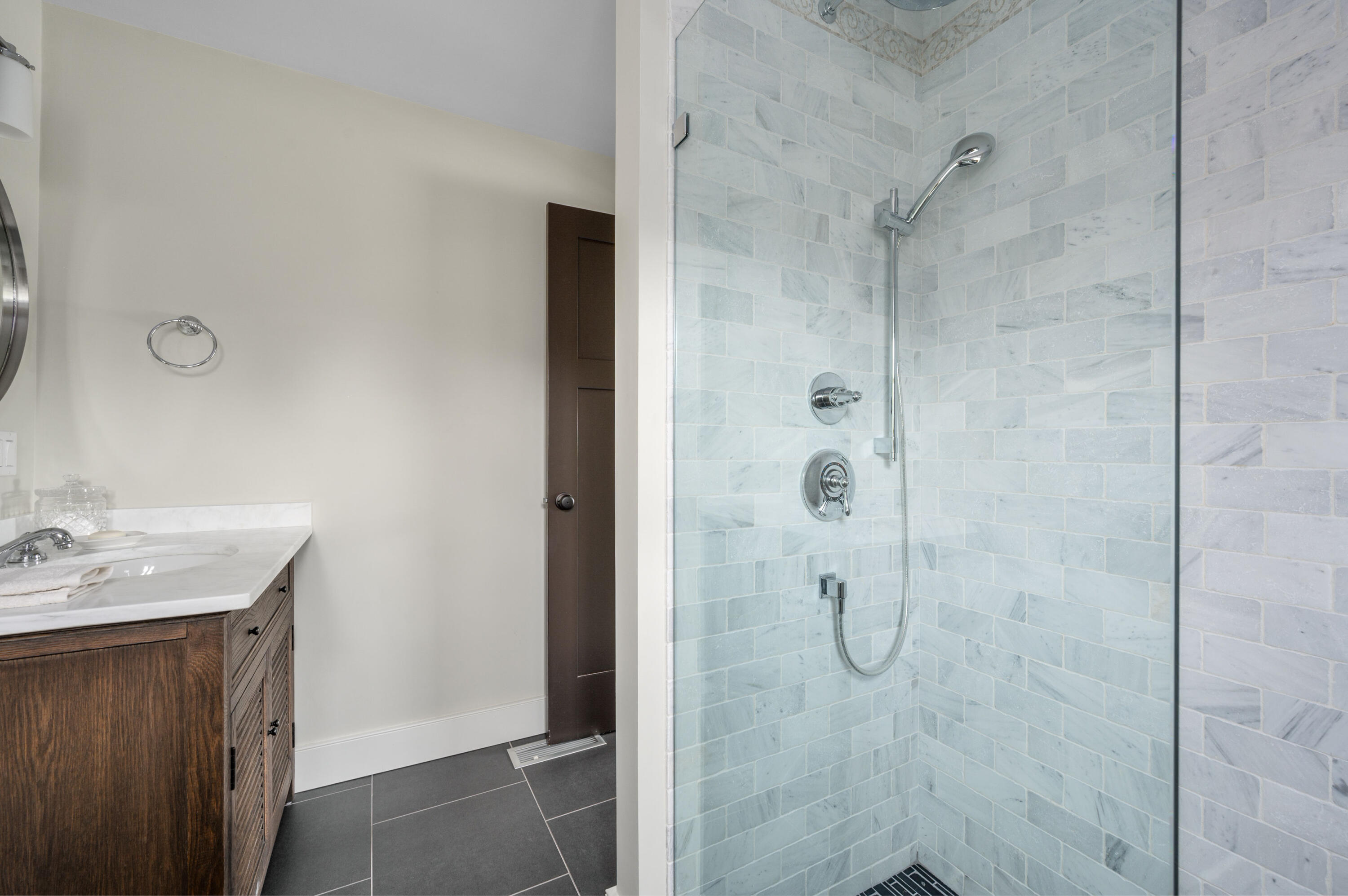 189 Harbor Point Road Barnstable, MA 02675 - Photo 27 of 68 a bathroom with a granite countertop shower