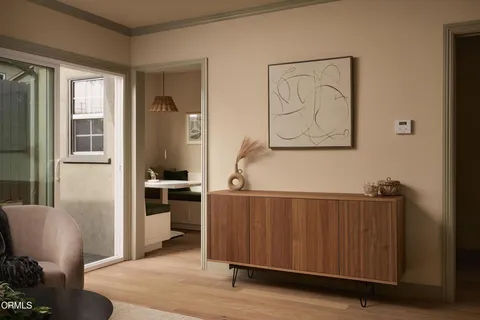 a view of a livingroom with furniture