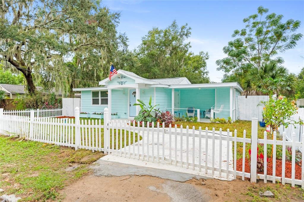 front view of a house with a small yard