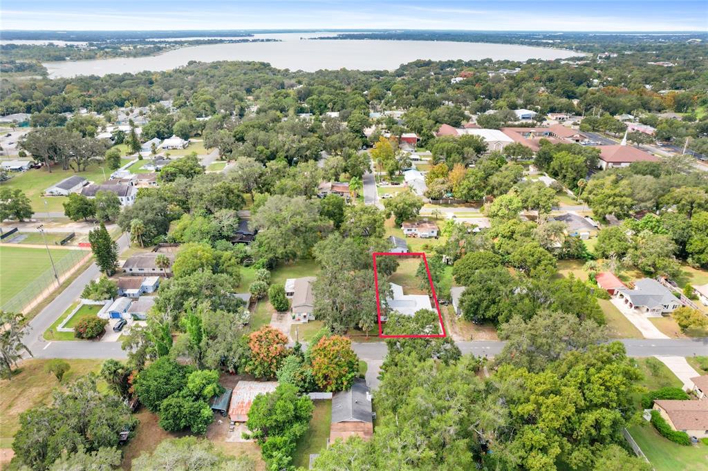 245 South Rhodes Street Mount Dora, FL 32757 - Photo 33 of 64 an aerial view of a residential houses with outdoor space and trees