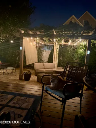 a view of a outdoor space with seating area