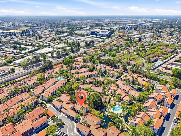 an aerial view of a city