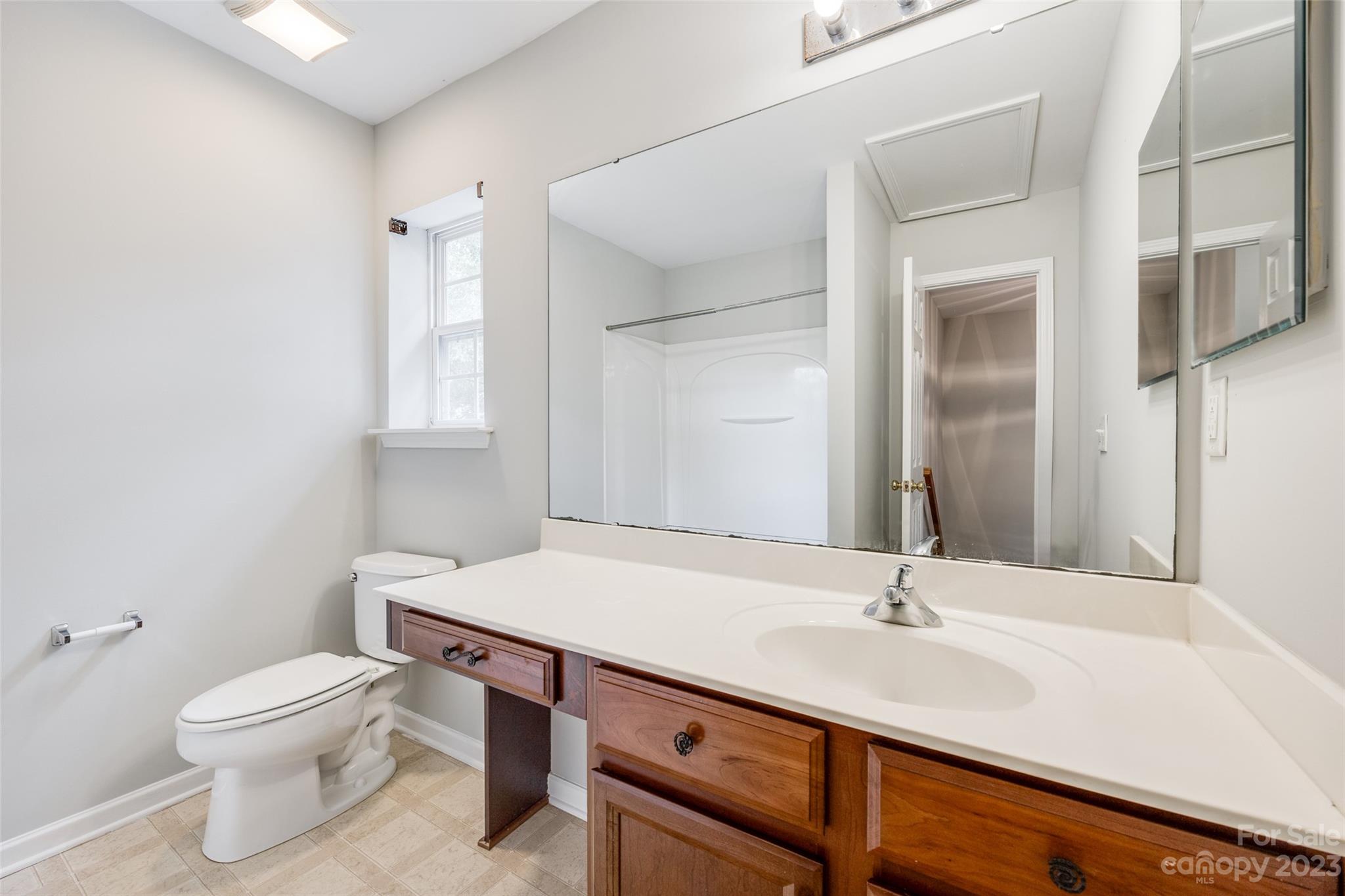 413 Caddy Street Fort Mill, SC 29715 - Photo 21 of 26 a bathroom with a sink a toilet and mirror