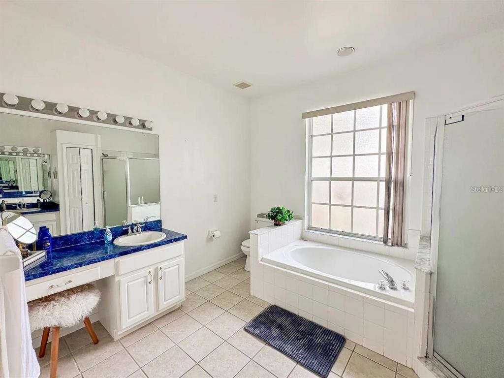 344 Grosvenor Loop Davenport, FL 33897 - Photo 21 of 27 a bathroom with a bathtub a sink and a mirror