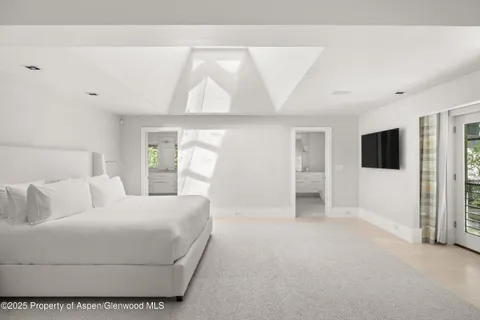 a bathroom with a shower sink