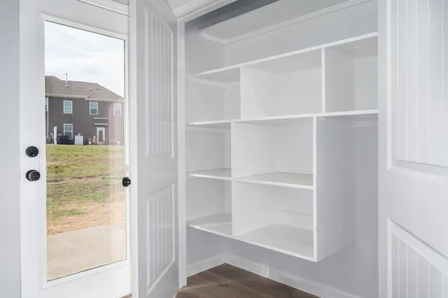 a view of a walk in closet