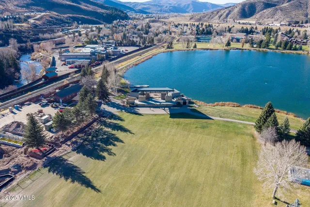 a view of a lake in middle of the