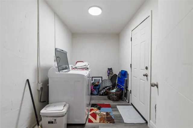 a room with storage and utility