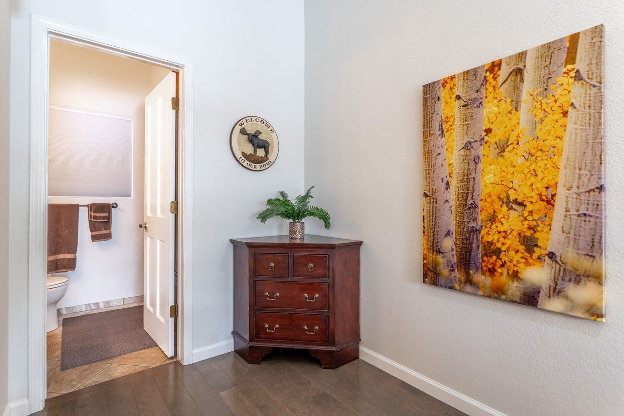 384 Joaquin Road, Unit 38 Mammoth Lakes, CA 93546 - Photo 15 of 30 a view of a hallway with entryway door
