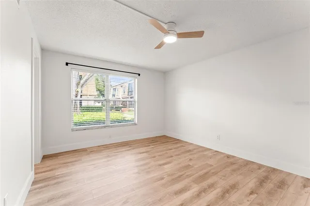 an empty room with a window