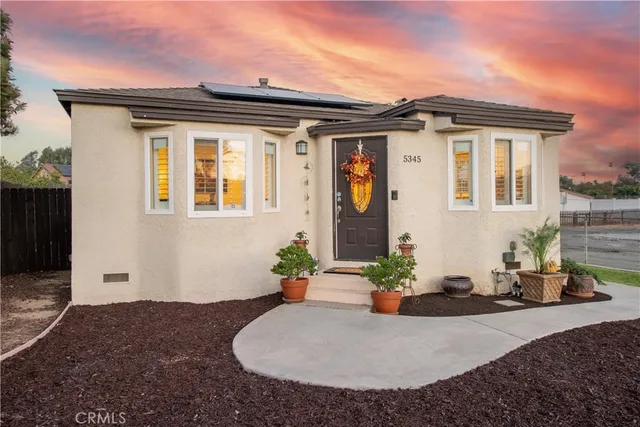 a front view of a house