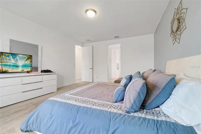 a view of a bathroom with a shower and closet