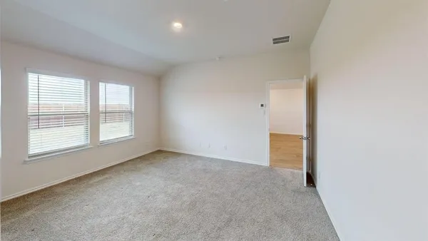 an empty room with a window