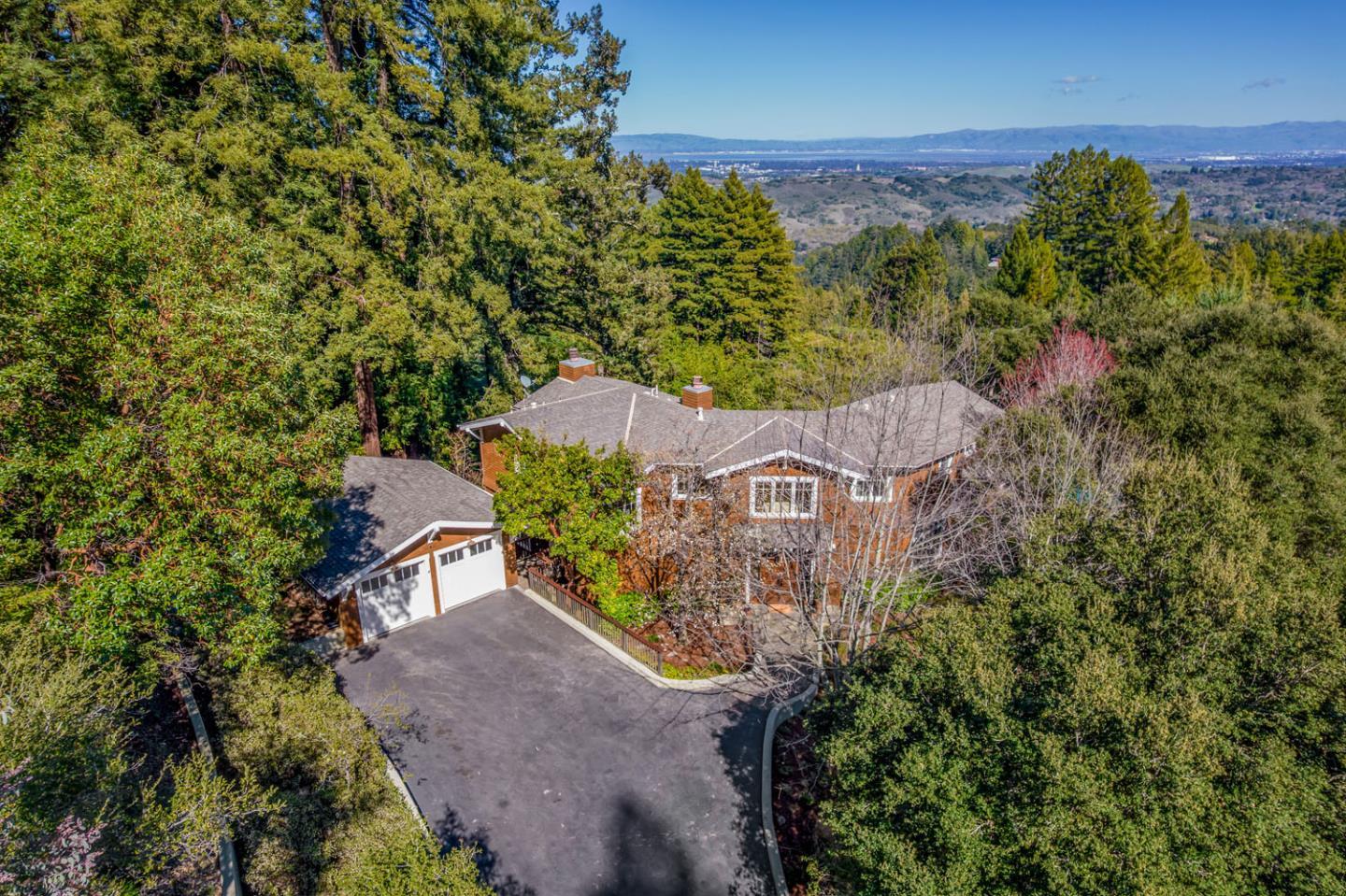 950 Espinosa Road Woodside, CA 94062 - Photo 23 of 24 an aerial view of a house with a yard